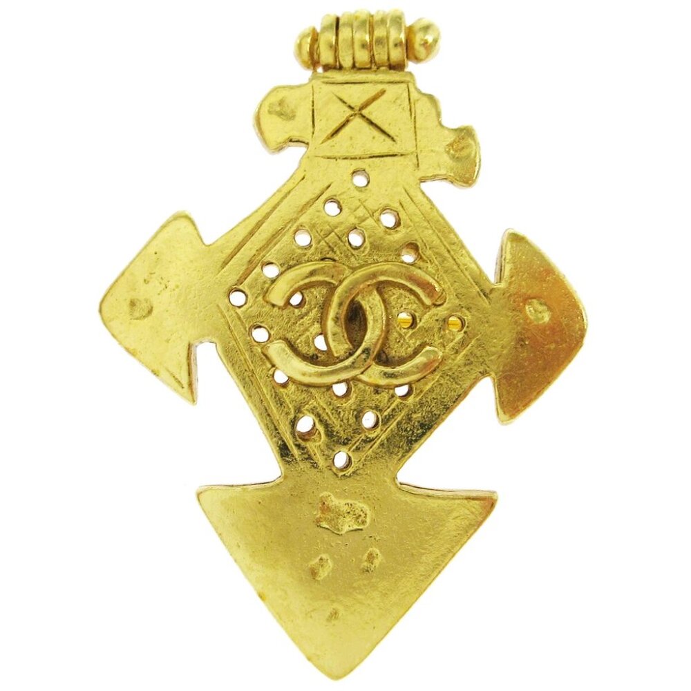 Chanel Brooch Pin Gold 94P 00214